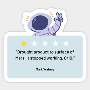 Martian Laptop Review Sticker